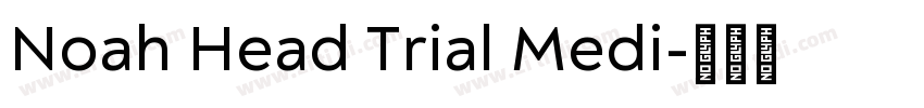 Noah Head Trial Medi字体转换